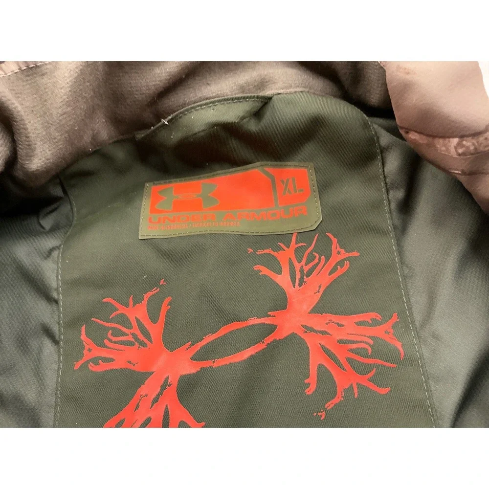 Under Armour Realtree‎ Camo Insulated Vest Hunting Outdoor Green Orange Mens M